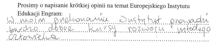 Opinia z grupy Wadowice 11 (5)